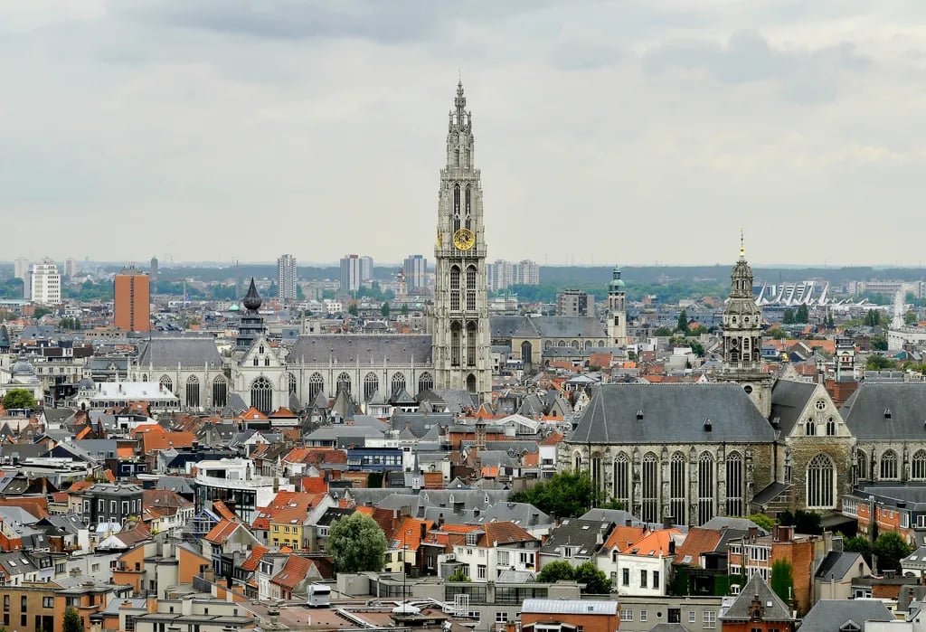 Antwerp, Belgium travel destination - scenic view of Diamond District Discovery Walk during ideal visiting season