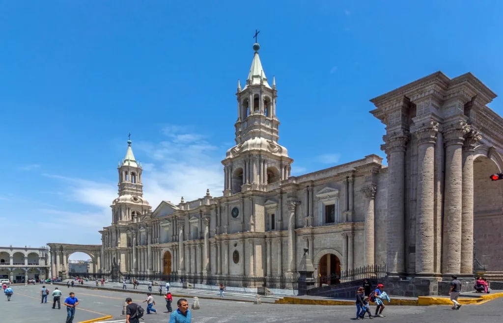 Arequipa, Peru travel destination - scenic view of Wander the White City's Colonial Heart during ideal visiting season