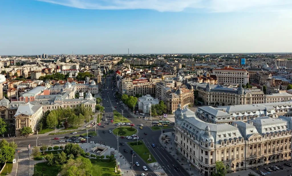 Bucharest, Romania travel destination - scenic view of Wander the Old Town's Labyrinthine Streets during ideal visiting season