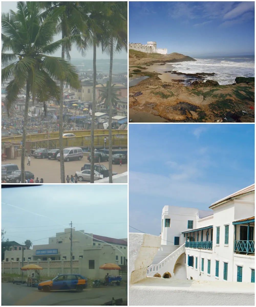 Cape Coast, Ghana travel destination - scenic view of Sunrise Reflections at Cape Coast Castle during ideal visiting season