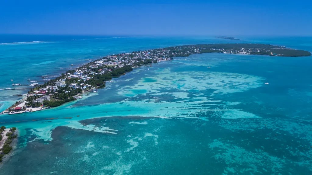 Caye Caulker, Belize travel destination - scenic view of Go Slow at The Split during ideal visiting season