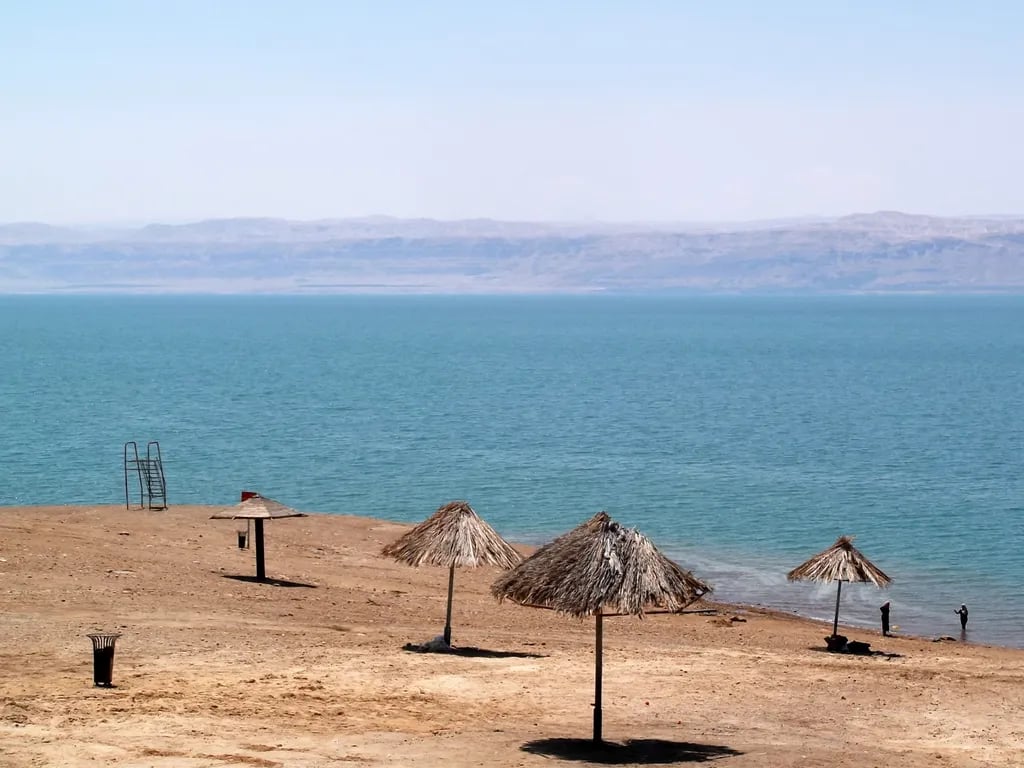 Dead Sea, Jordan travel destination - scenic view of Float in the Saline Embrace during ideal visiting season