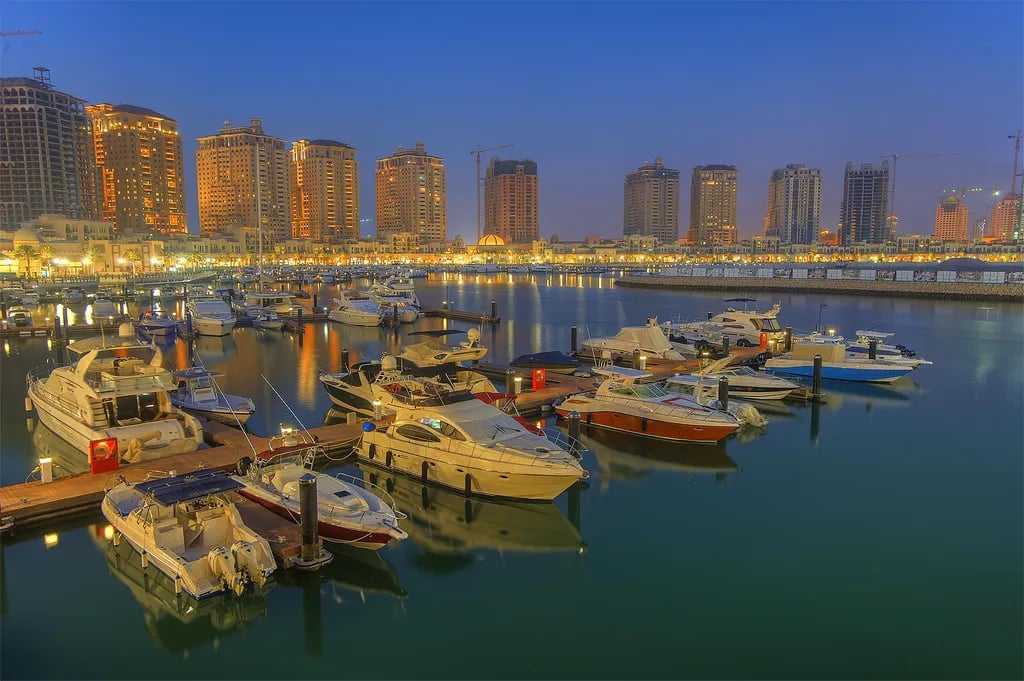 Doha, Qatar travel destination - scenic view of Sunrise Over the Inland Sea during ideal visiting season