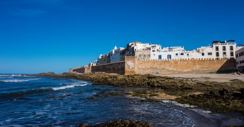 Essaouira, Morocco travel destination - scenic view of Wander the Blue-Washed Medina during ideal visiting season