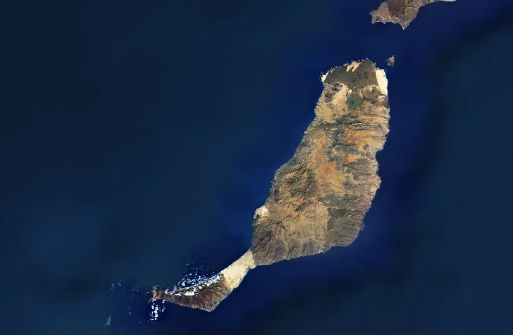 Fuerteventura, Spain travel destination - scenic view of Sunrise Over the Dunes of Corralejo during ideal visiting season