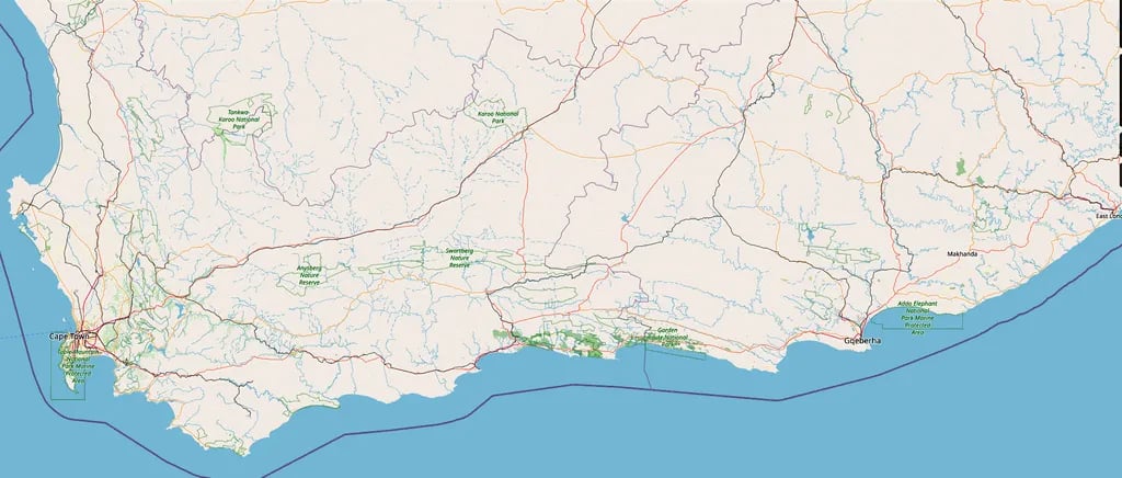 Garden Route, South Africa travel destination - scenic view of Whispering Giants of Tsitsikamma during ideal visiting season