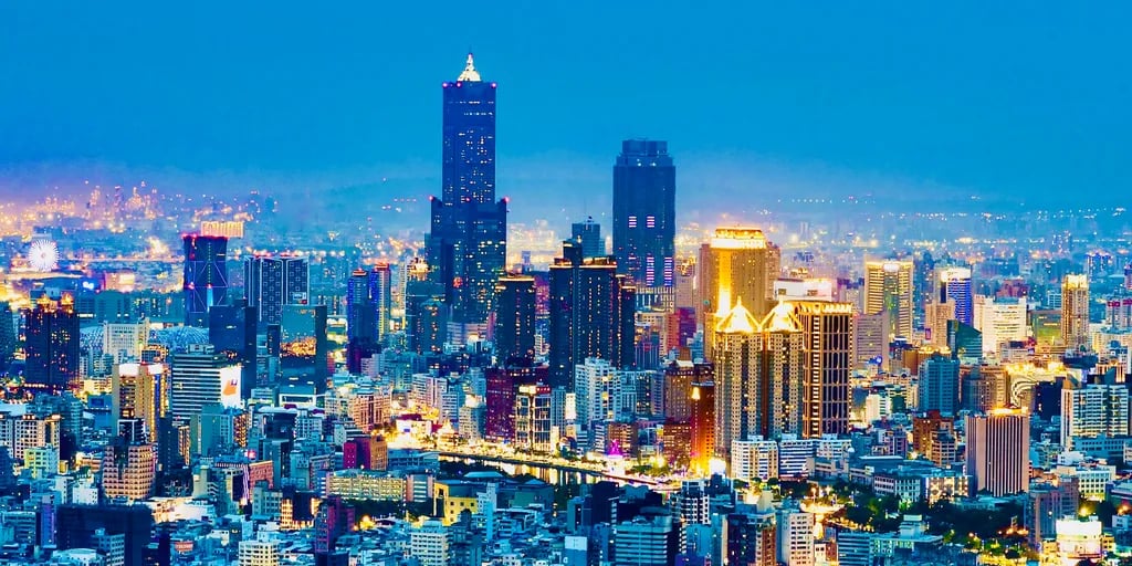 Kaohsiung, Taiwan travel destination - scenic view of Sunrise Symphony at Cijin Island during ideal visiting season