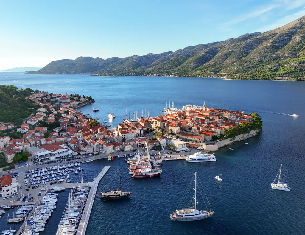 Korčula, Croatia travel destination - scenic view of Wander the Medieval Walls of Korčula Old Town during ideal visiting season