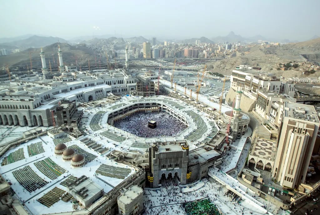 Mecca, Saudi Arabia travel destination - scenic view of The Serene Umrah at Dawn during ideal visiting season
