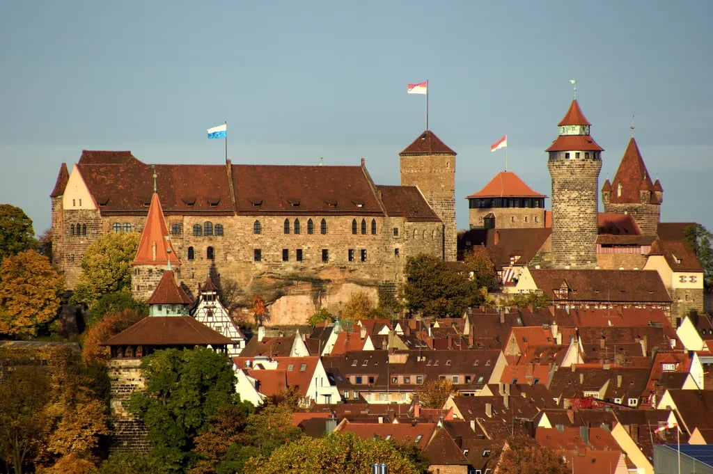 Nuremberg, Germany travel destination - scenic view of Imperial Castle's Panoramic Views during ideal visiting season