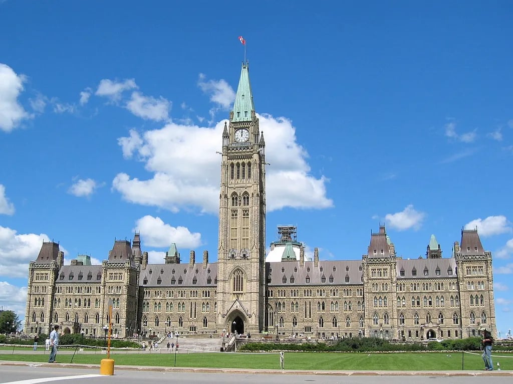 Ottawa, Canada travel destination - scenic view of Parliament Hill's Changing of the Guard Ceremony during ideal visiting season