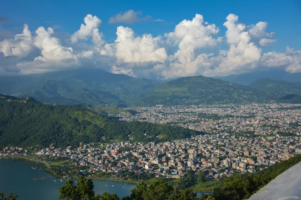 Pokhara, Nepal travel destination - scenic view of Sunrise Serenity at Phewa Lake during ideal visiting season