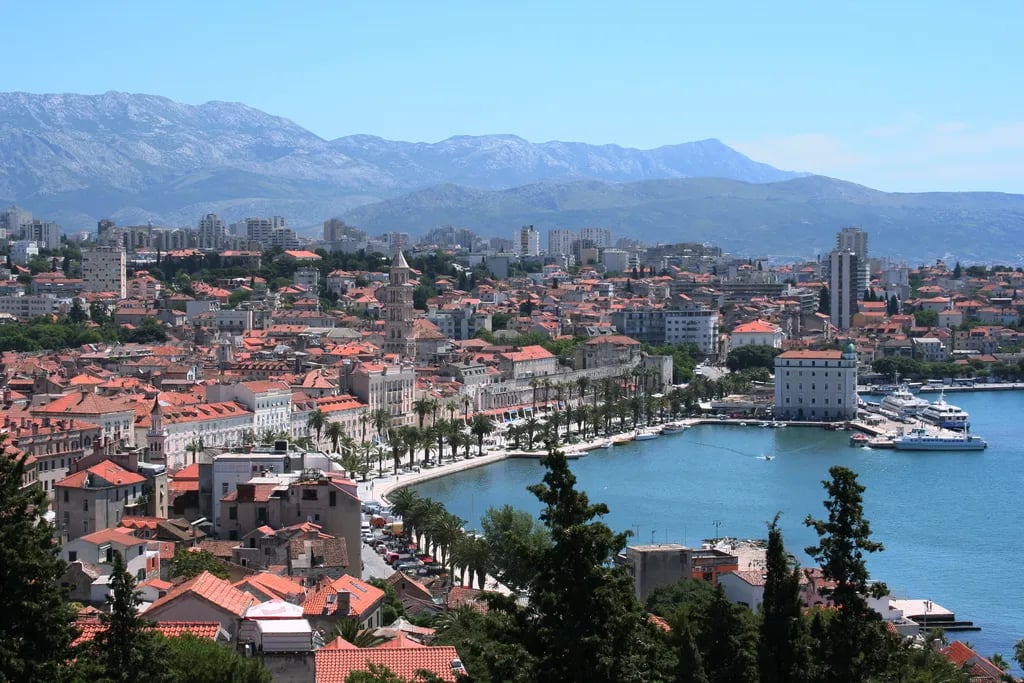 Split, Croatia travel destination - scenic view of Sunrise Stroll Through Diocletian's Palace during ideal visiting season