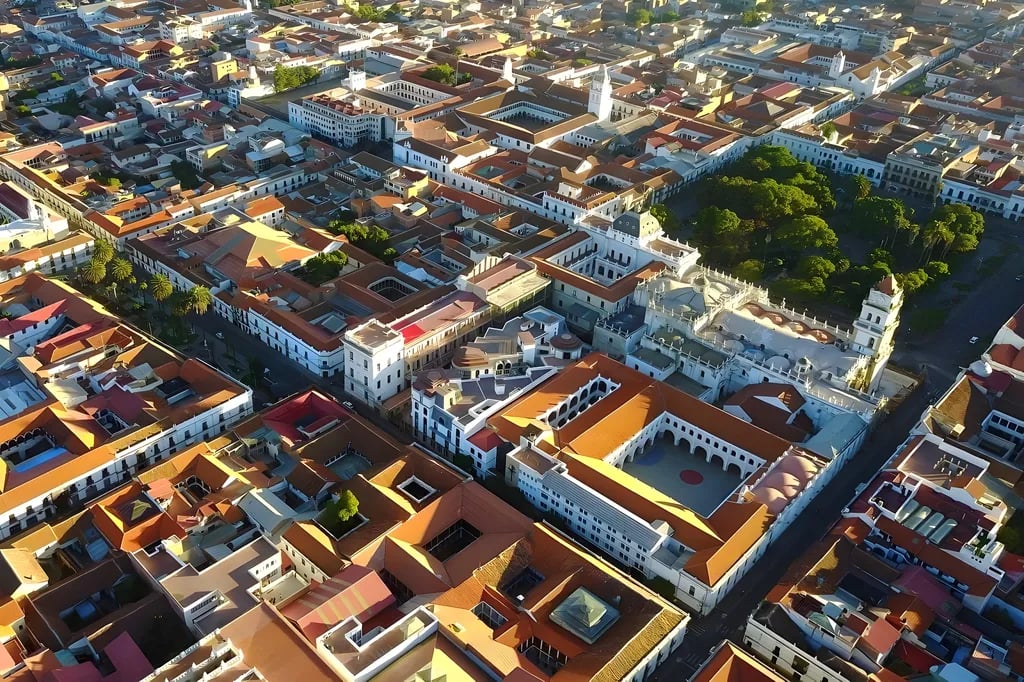 Sucre, Bolivia travel destination - scenic view of Wander the White City's Colonial Heart during ideal visiting season