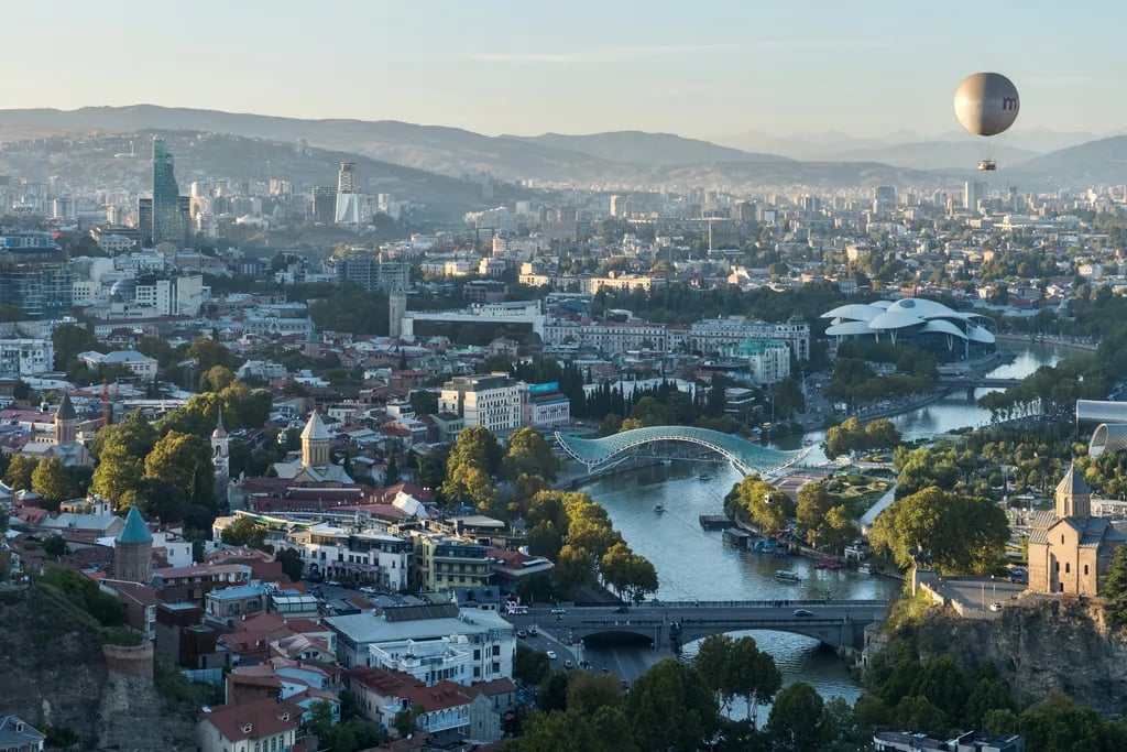 Tbilisi, Georgia travel destination - scenic view of Wander the Labyrinthine Streets of the Old Town during ideal visiting season