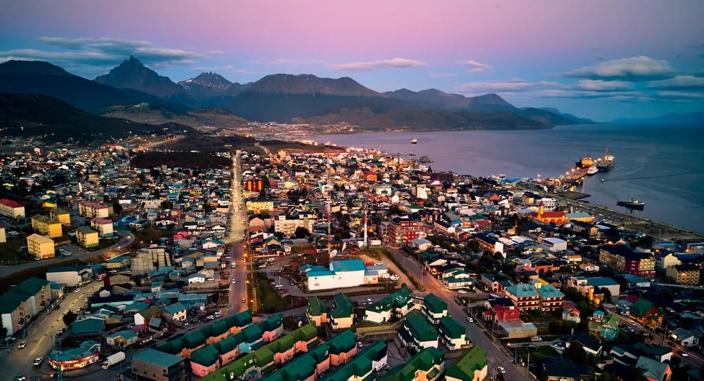 Ushuaia, Argentina travel destination - scenic view of Cruising the Beagle Channel at Dawn during ideal visiting season
