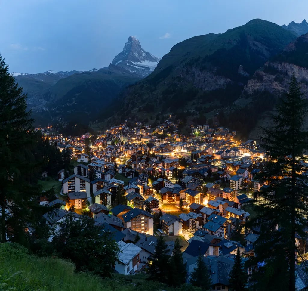 Zermatt, Switzerland travel destination - scenic view of Sunrise Serenity at the Matterhorn during ideal visiting season