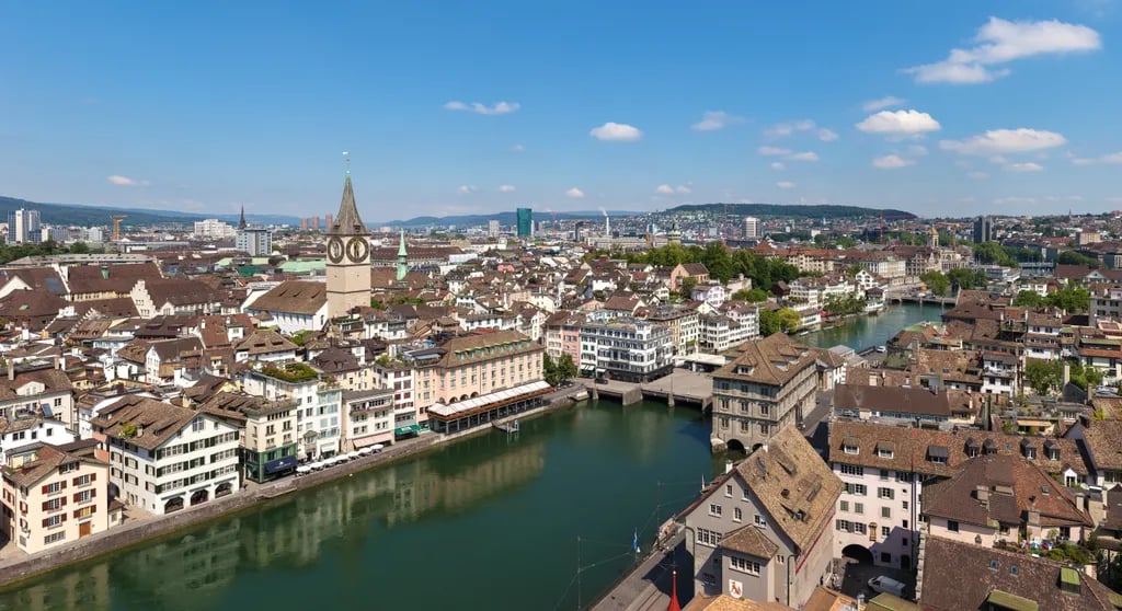Zurich, Switzerland travel destination - scenic view of Sunrise Stroll along Lake Zurich's Promenade during ideal visiting season